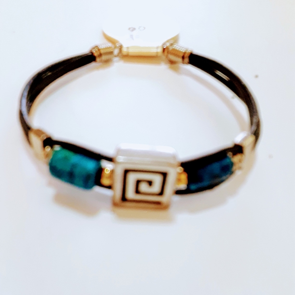 Mens Leather strap bracelet